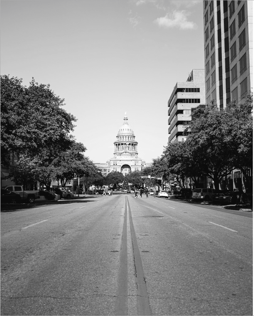 Austin skyline down Congress Avenue